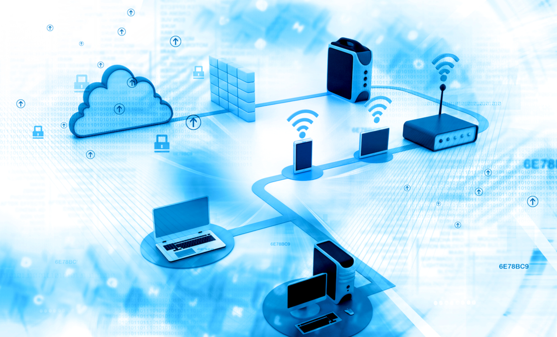  A conceptual image representing a cloud service provider with a laptop, tablet, and smartphone connecting to the cloud, illustrating the best practices for cloud service reporting.